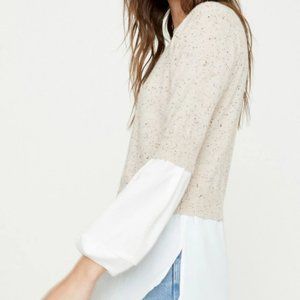 Brochu Walker Ebele Wool Cashmere Blend Twofer Top